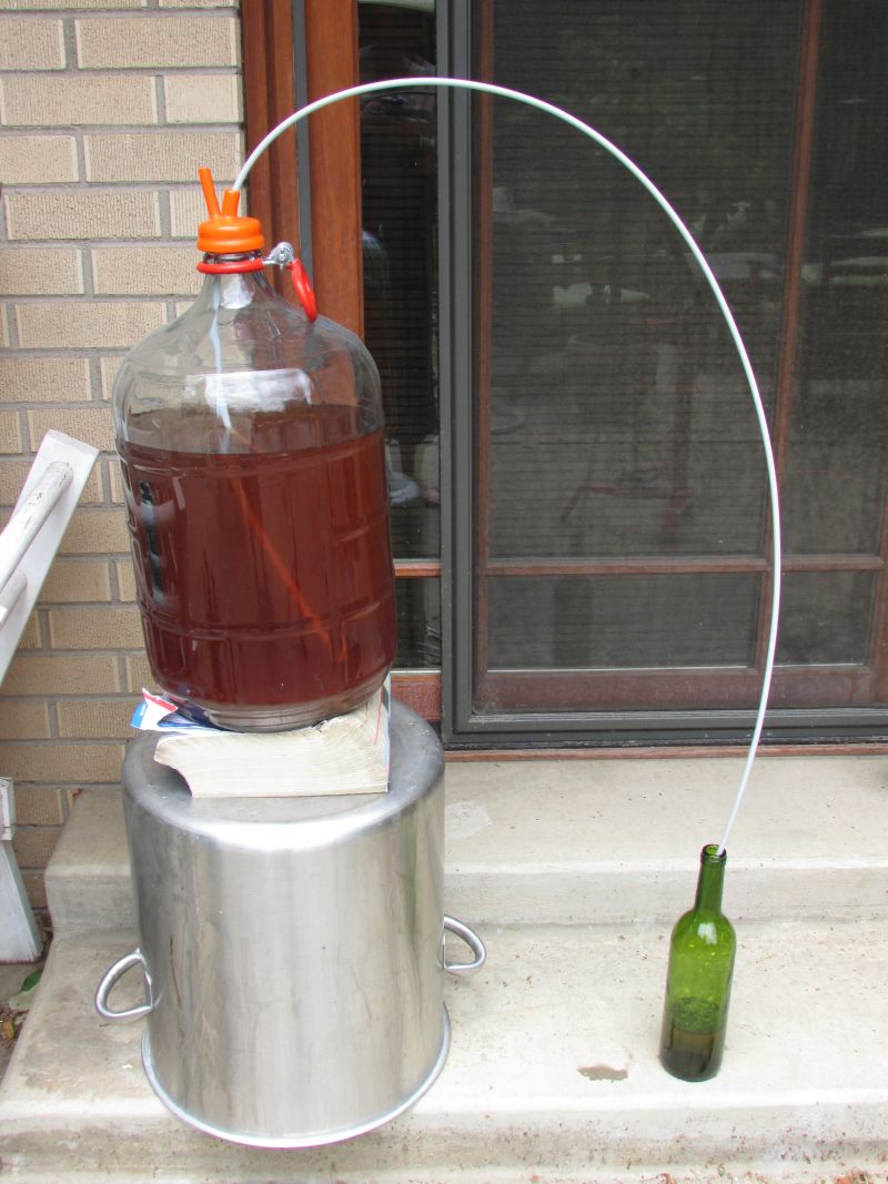 elevated carboy with siphon tube
