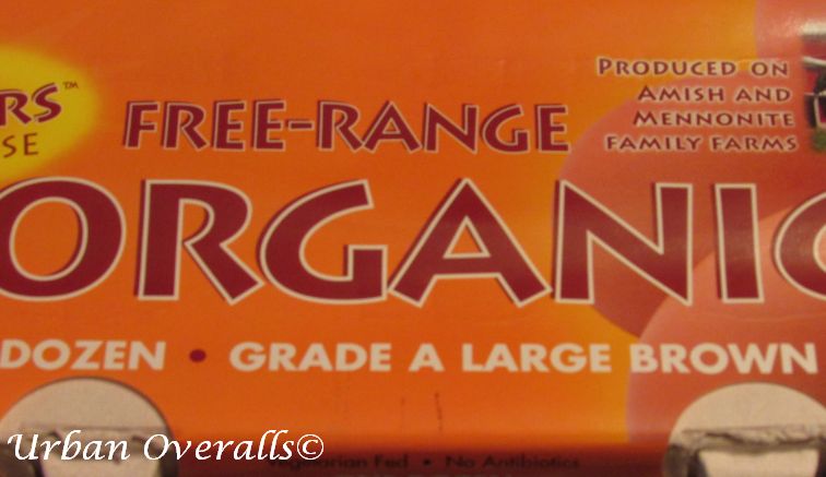free-range labeled egg carton