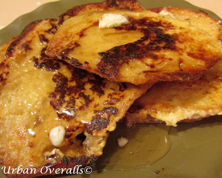 French Toast topped with maple syrup and butter