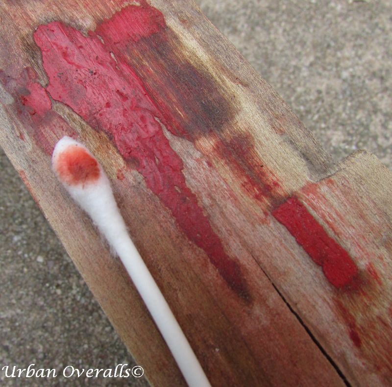red paint bleeding