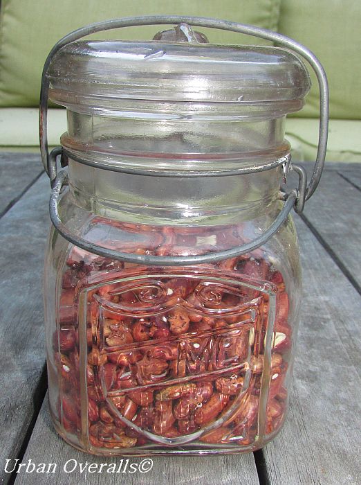 vintage canning jar with wire bail