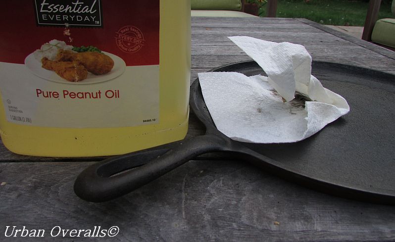 peanut oil rubbed into cast iron